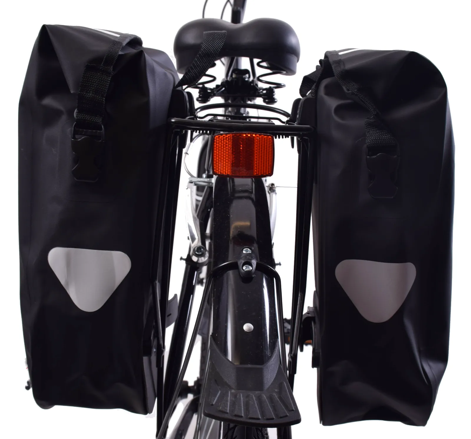 15L or 30L XLC Low Rider Waterproof Bike Pannier Roll Top Luggage Bag  Black-White