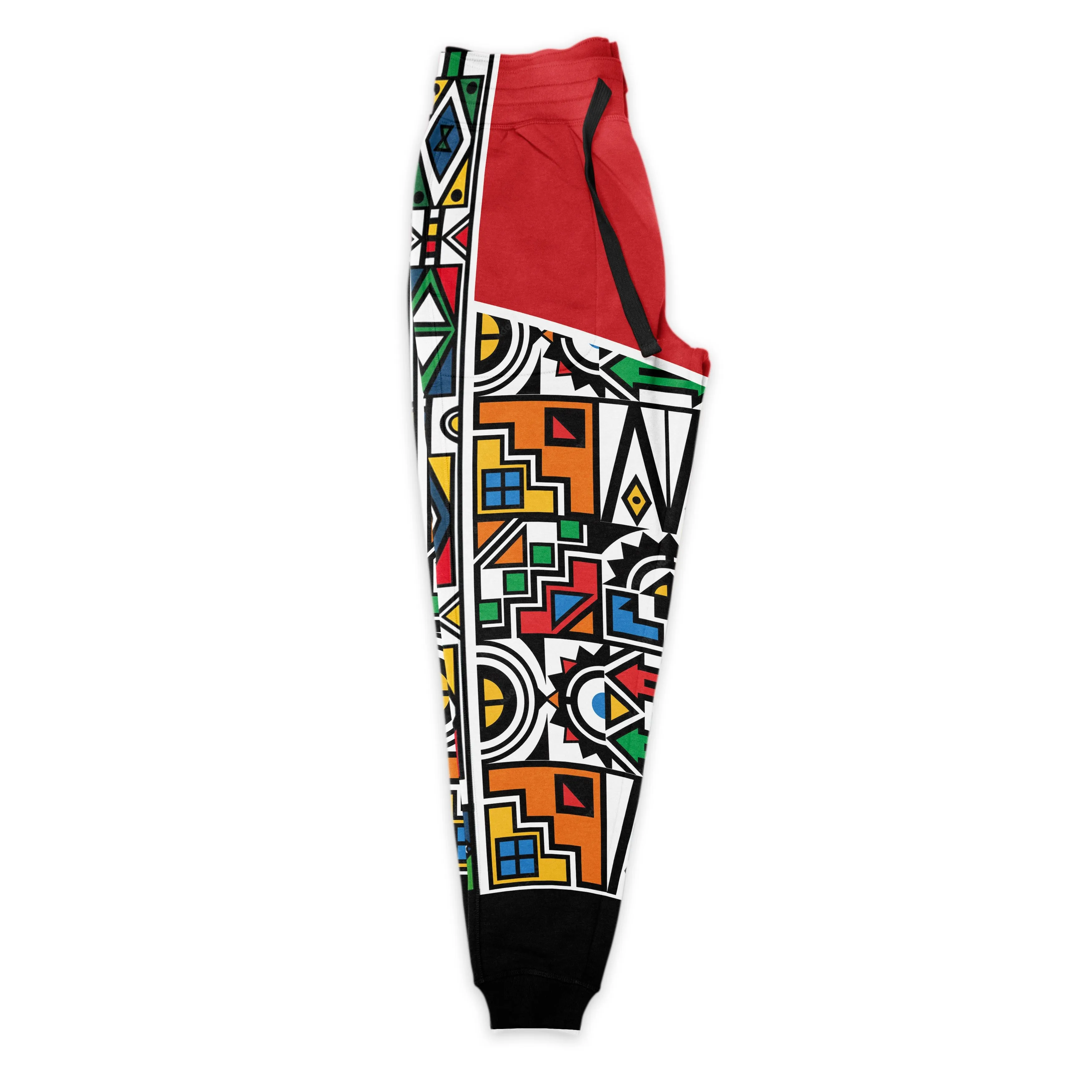 African Ndebele Pattern Joggers