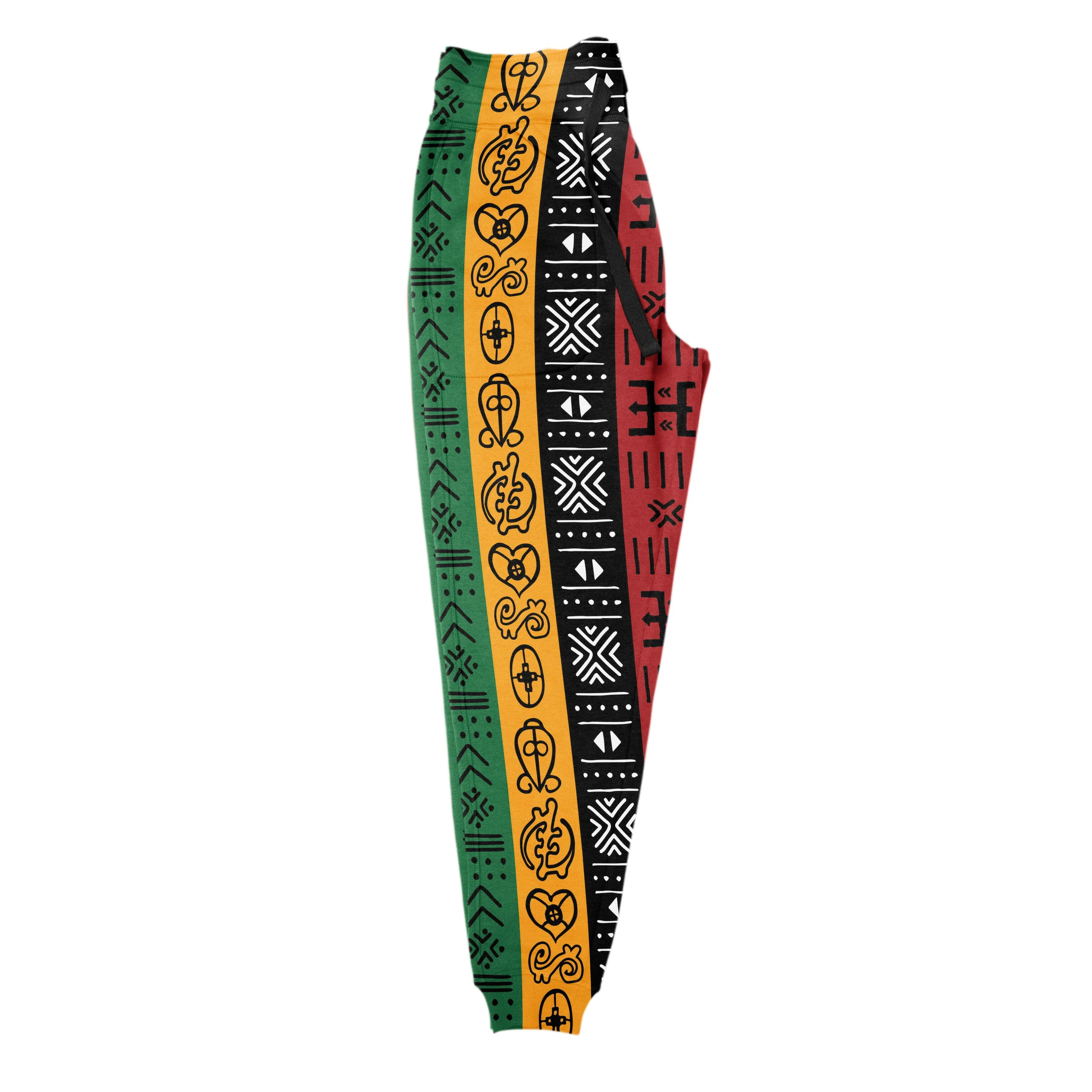 African Symbols In Pan African Colors Joggers