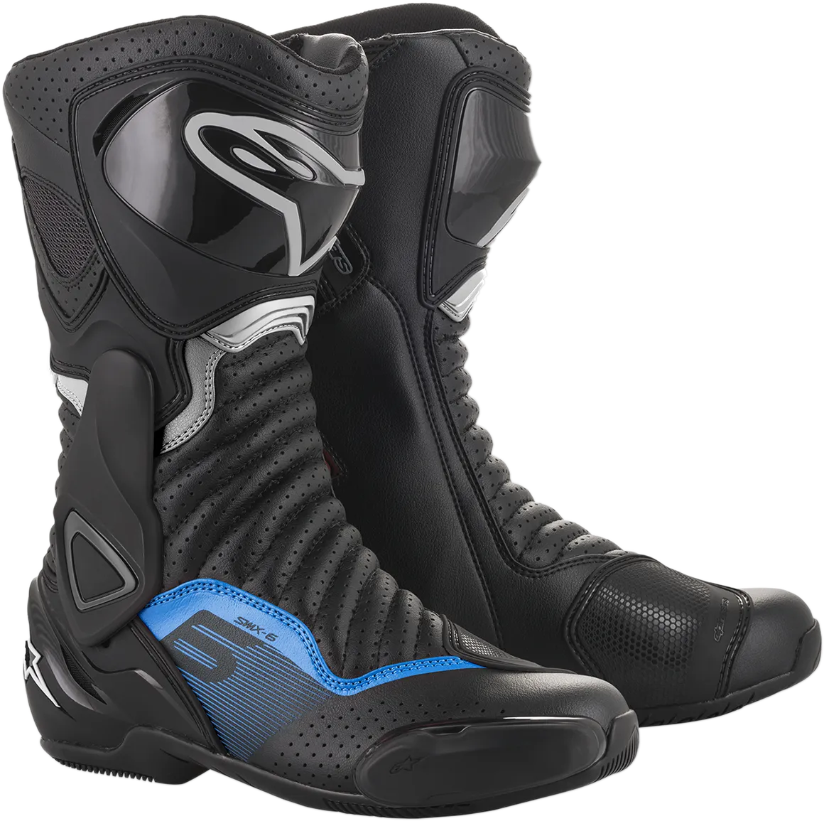 ALPINESTARS SMX-6 v2 Boots - Black/Gray/Blue - Vented - US 10.5 / EU 45 2223017-1178-45