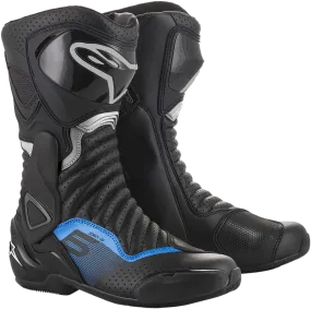 ALPINESTARS SMX-6 v2 Boots - Black/Gray/Blue - Vented - US 10.5 / EU 45 2223017-1178-45