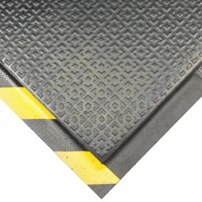 Anti Fatigue Mat - Texture Top Yellow Black Border