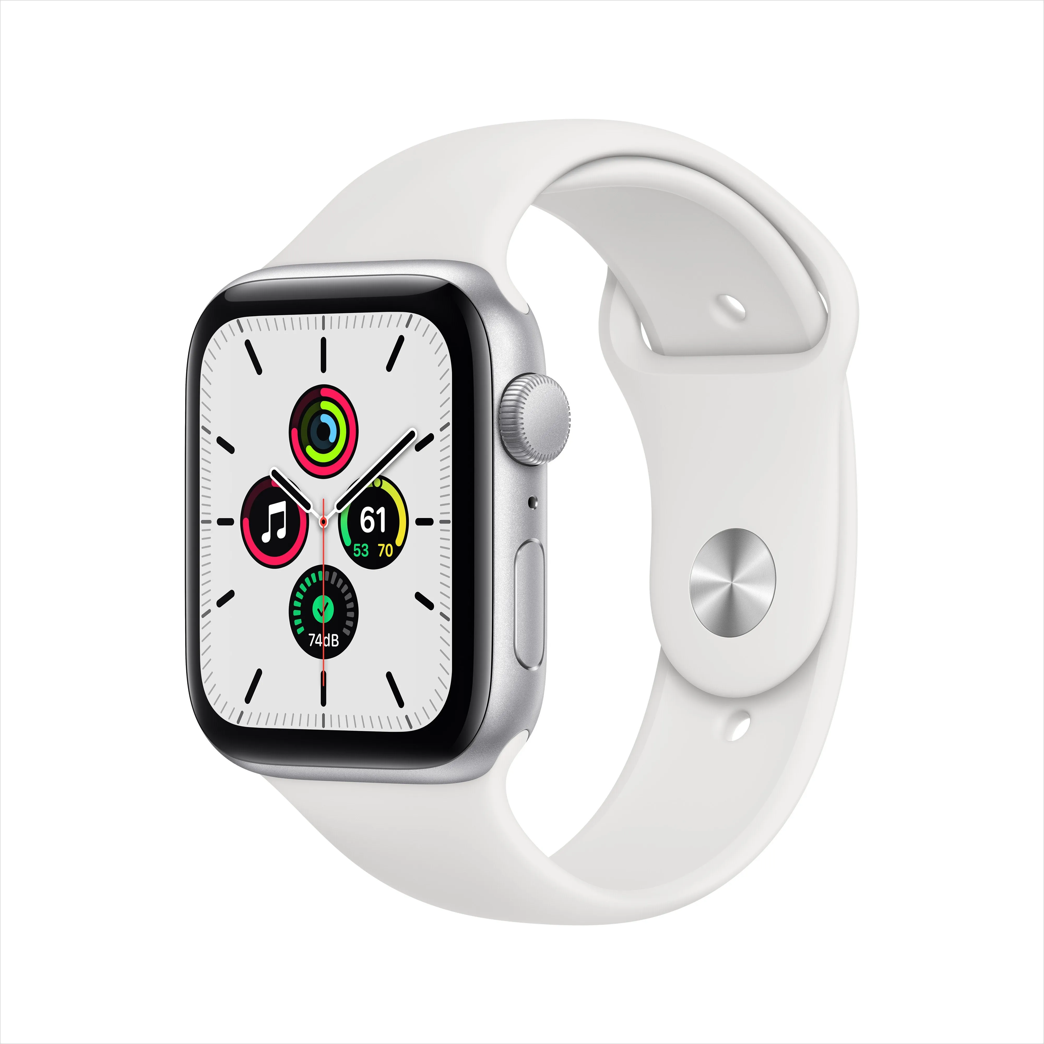 Apple Watch SE GPS - Silver Aluminum Case with White Sport Band