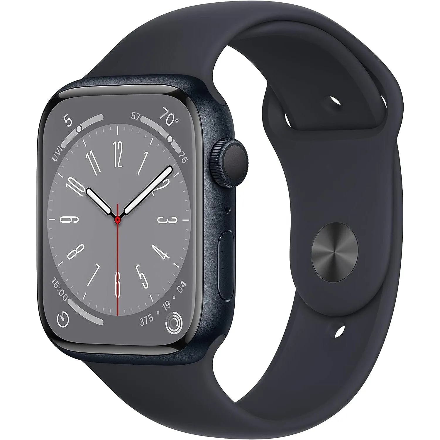 Apple Watch Series 8 (GPS 45MM) - Midnight Aluminum Case with Midnight Sport Band (Refurbished)