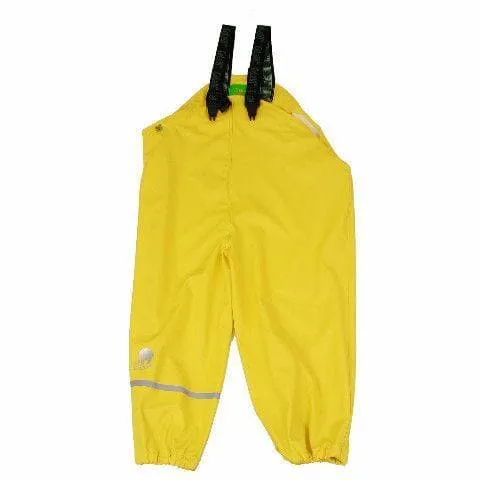 Bibbed Rain Pants: Yellow