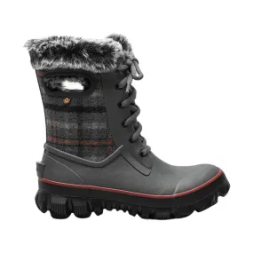 Bogs Women's Arcata Cozy Plaid Winter Boots - Dark Gray Multi