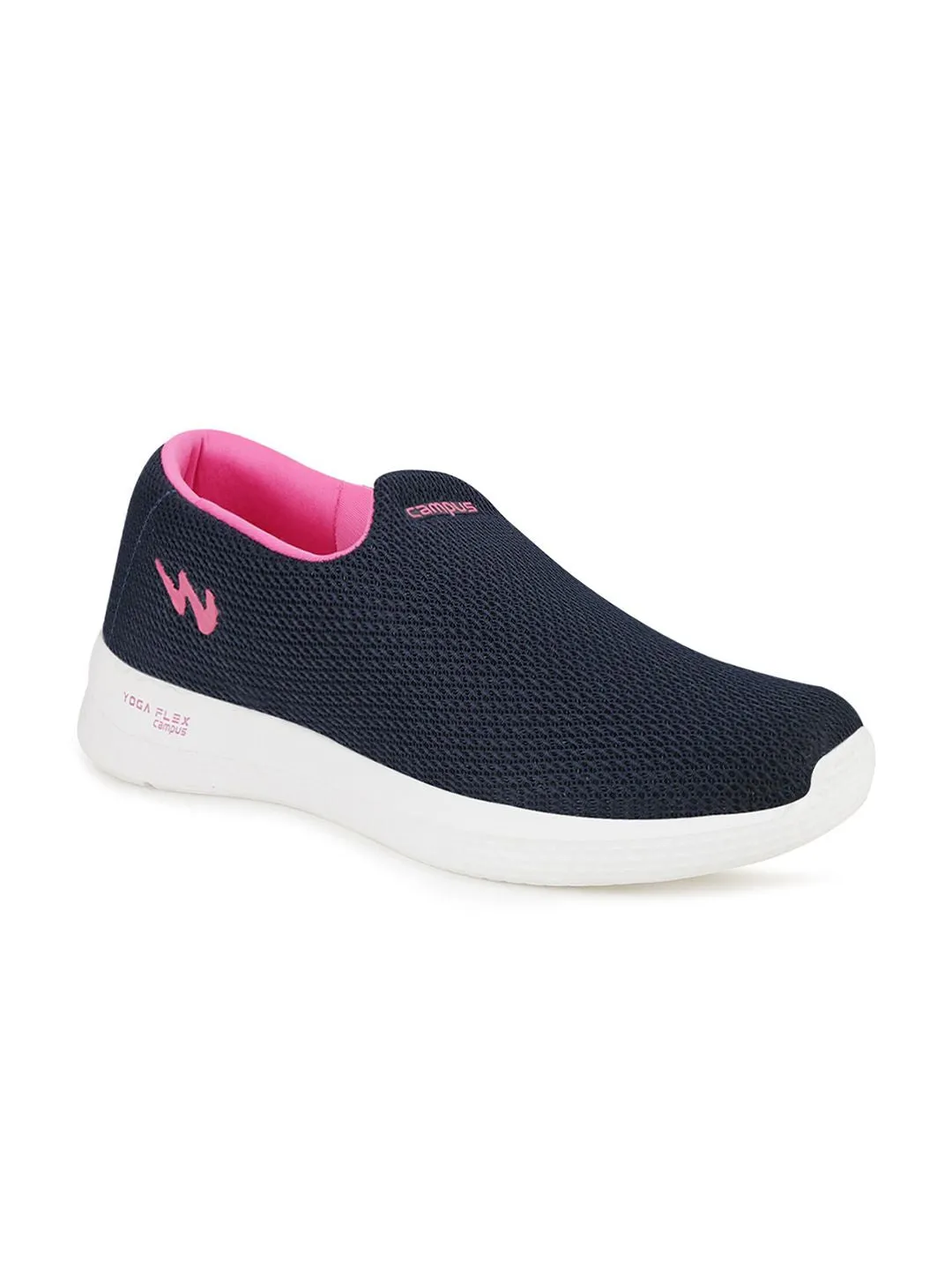 Campus Women Navy Blue Mesh Walking Shoes