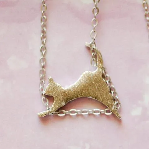 Cat Climbing Necklace