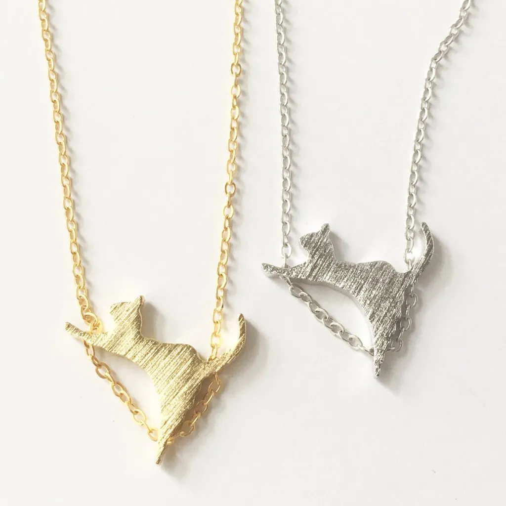 Cat Climbing Necklace