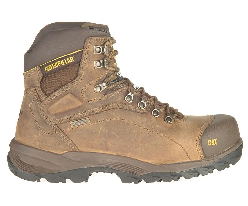 Cat P89940-10.5M Caterpillar Mens Waterproof Steel Toe Work Boot,Dark Beige, 10.5