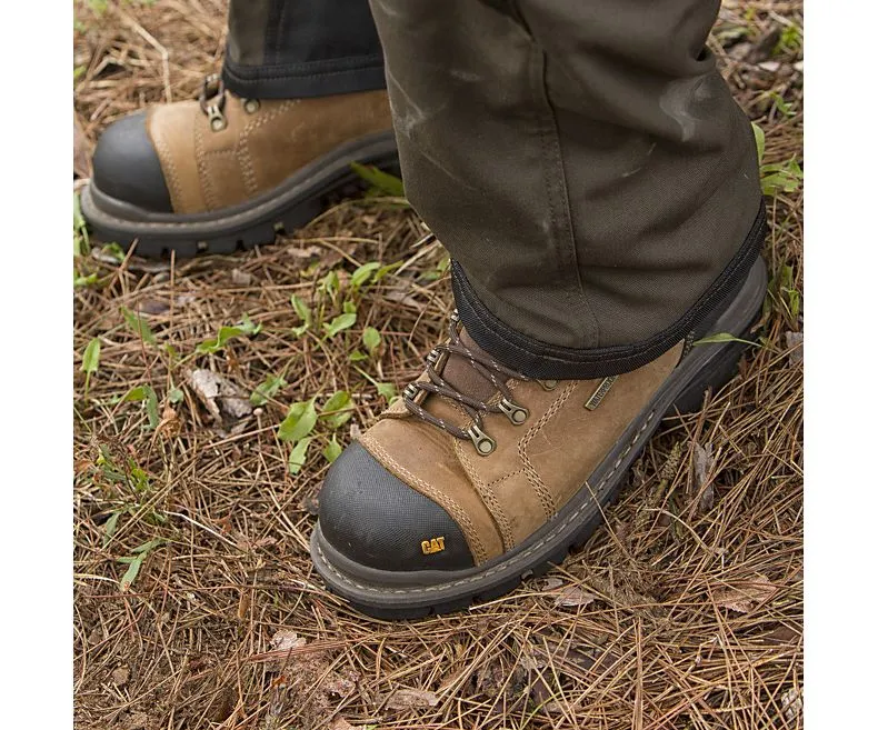 Cat P89940-11-5W Caterpillar Mens Waterproof Steel Toe Work Boot,Dark Beige, 11.5