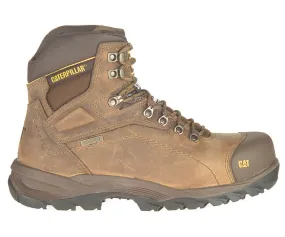 Cat P89940-12W Caterpillar Mens Hi-Waterproof Steel Toe Work Boot,Dark Beige, 12