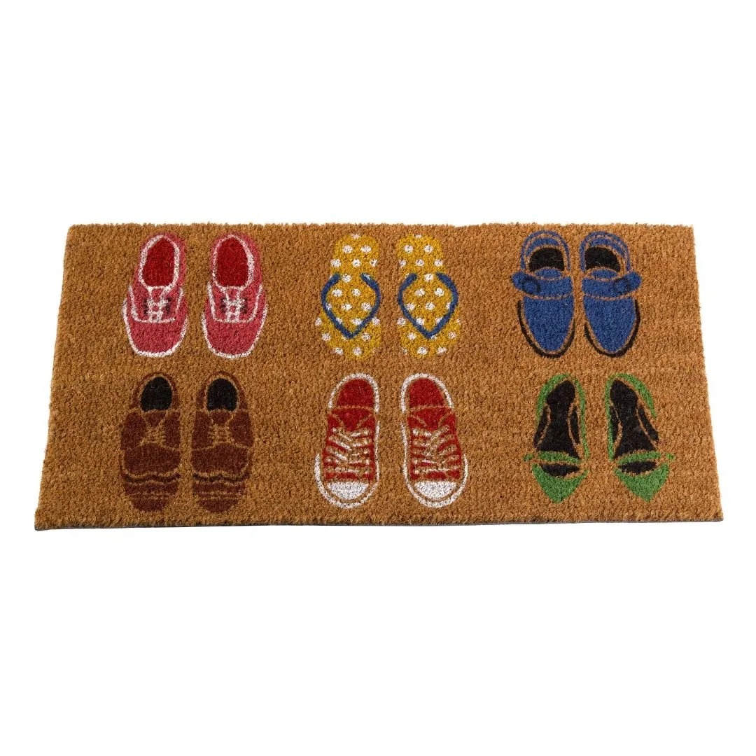 Coir Door Mat Shoe-Aholic 45 x 75cm