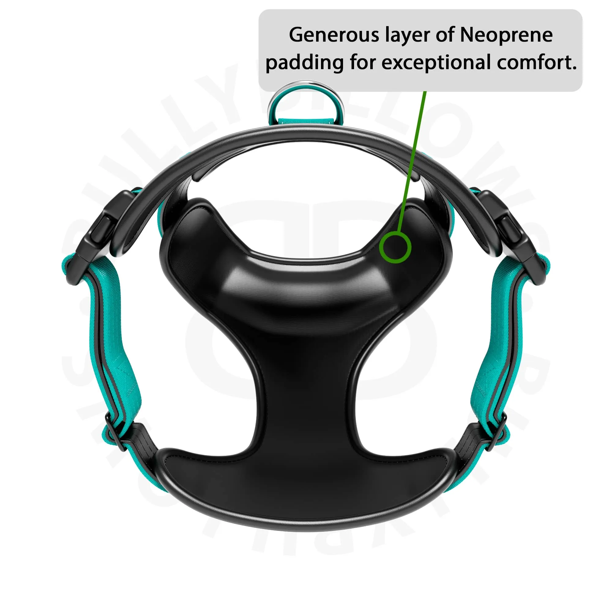 Comfort Premium Harness | Non Restrictive - Turquoise