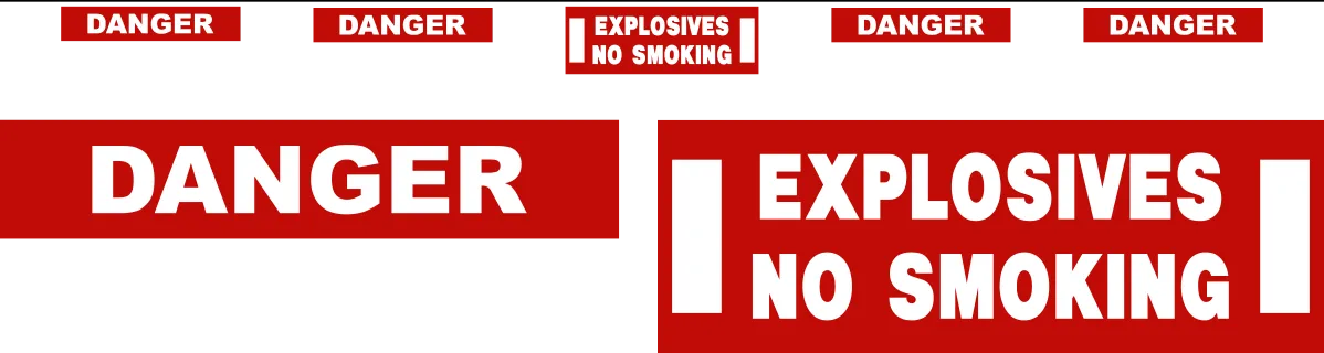 Contract Banner - Danger Explosives No Smoking 16 FT