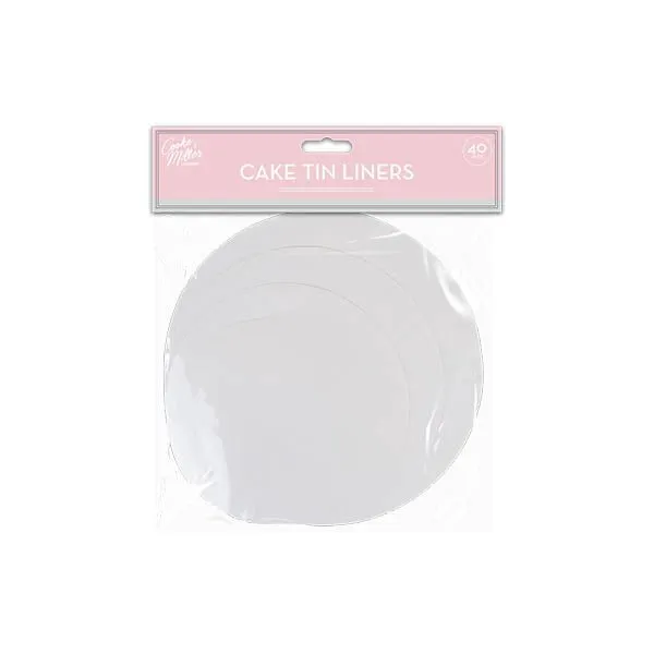 Cooke & Miller Cake Tin Liners 40 Pack