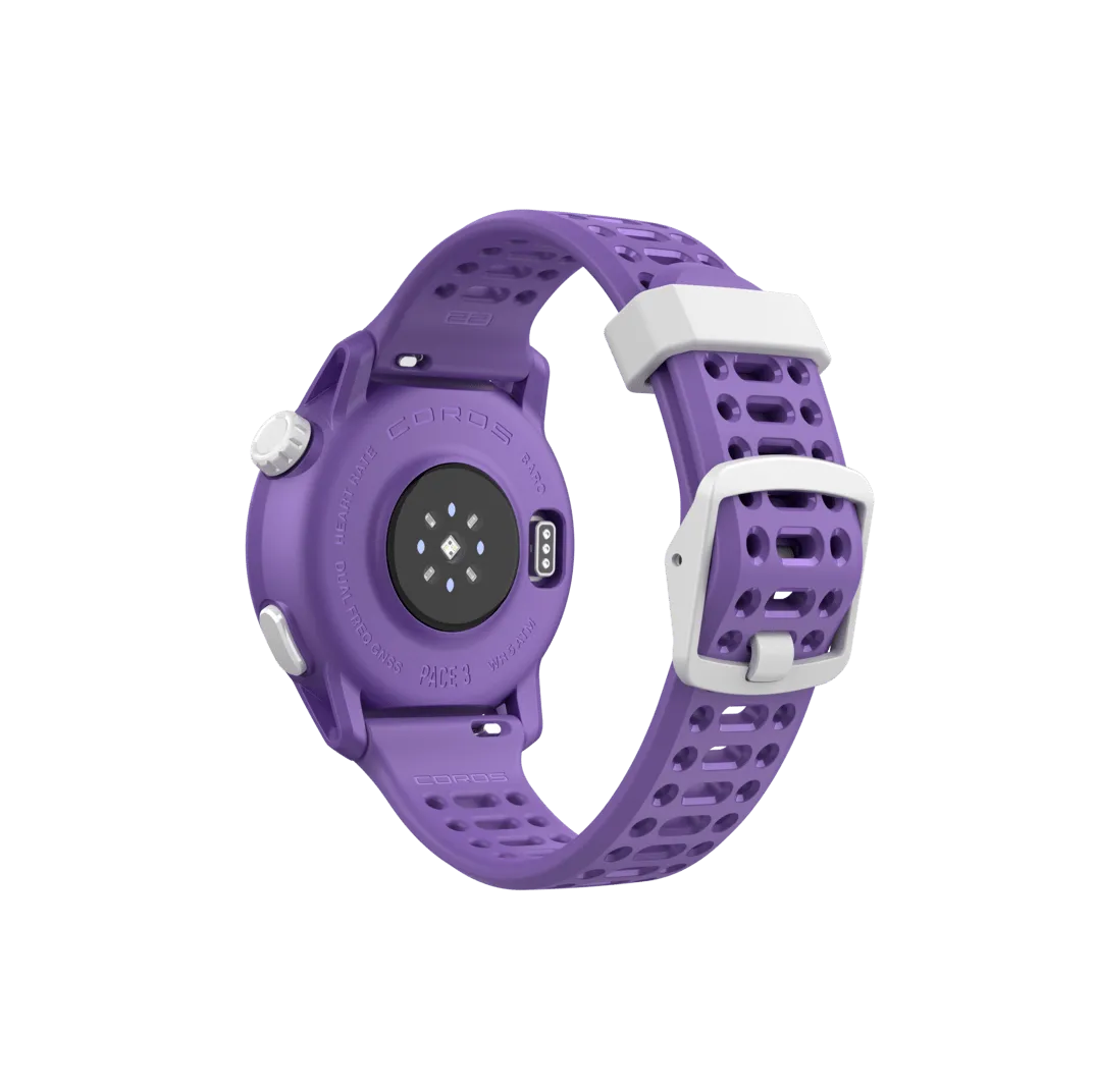 COROS PACE 3 Premium GPS Sport Watch with Silicone Band in Violet