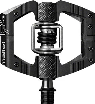 CRANK BROS Mallet Enduro Pedals - Dual Sided Clipless with Platform, Aluminum, 9/16", Black