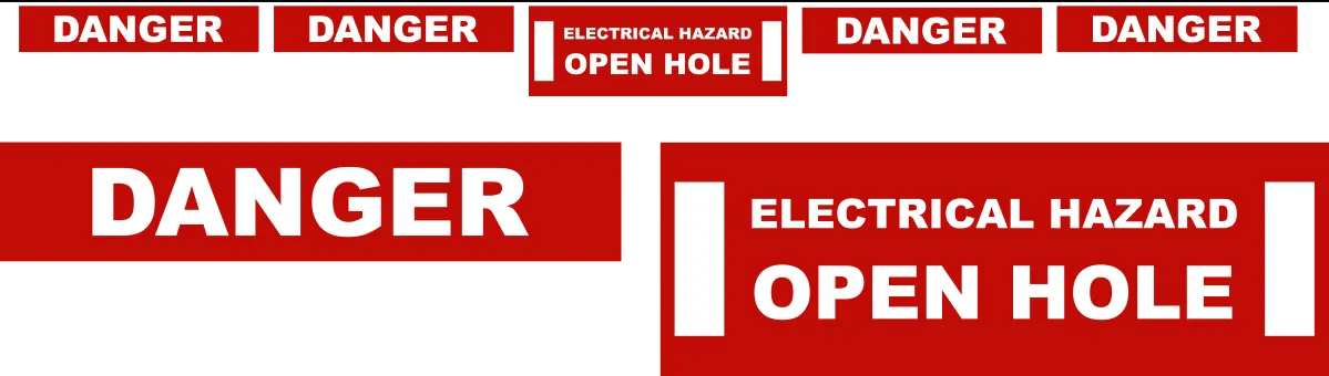 Danger Electrical Hazard Open Hole