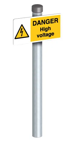 DANGER High voltage   G1.5M Post and Fixings