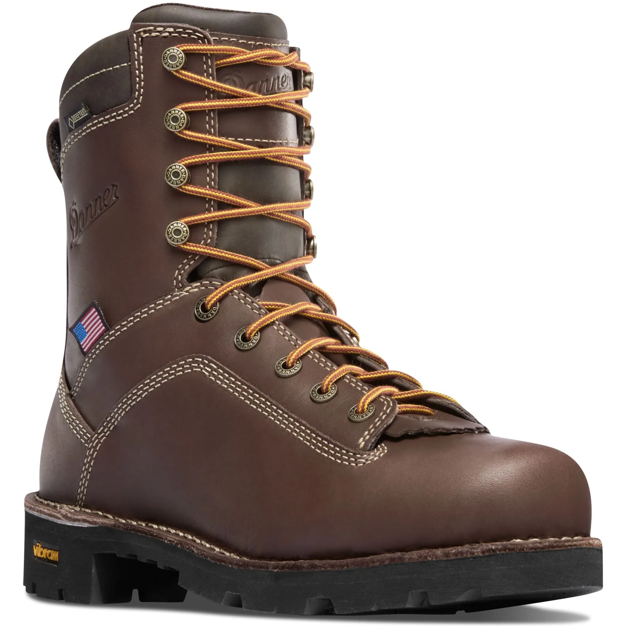 Danner Men's Quarry USA Made 8" Alloy Toe WP Work Boot - Brown - 17307