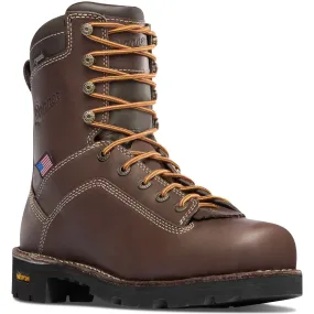 Danner Men's Quarry USA Made 8" Soft Toe WP Work Boot - Brown - 17305