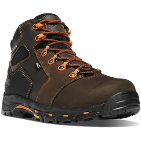 Danner Men's Vicious Met Guard 4.5" Brown/ Orange Waterproof Work Boot 13855