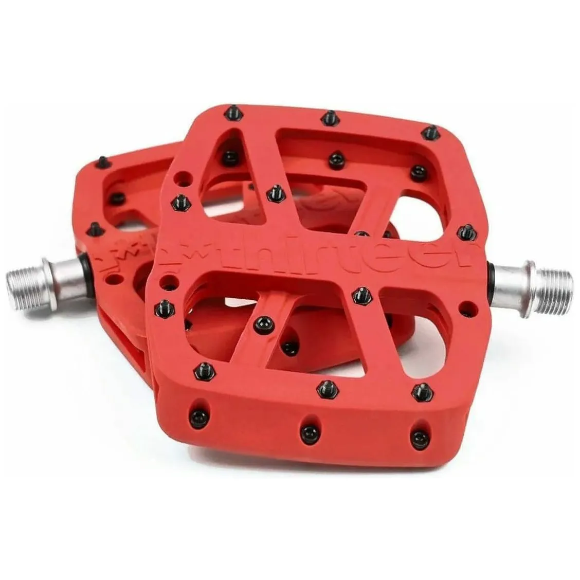 E*Thirteen Base Flat Pedals 9/16 Inch - Red