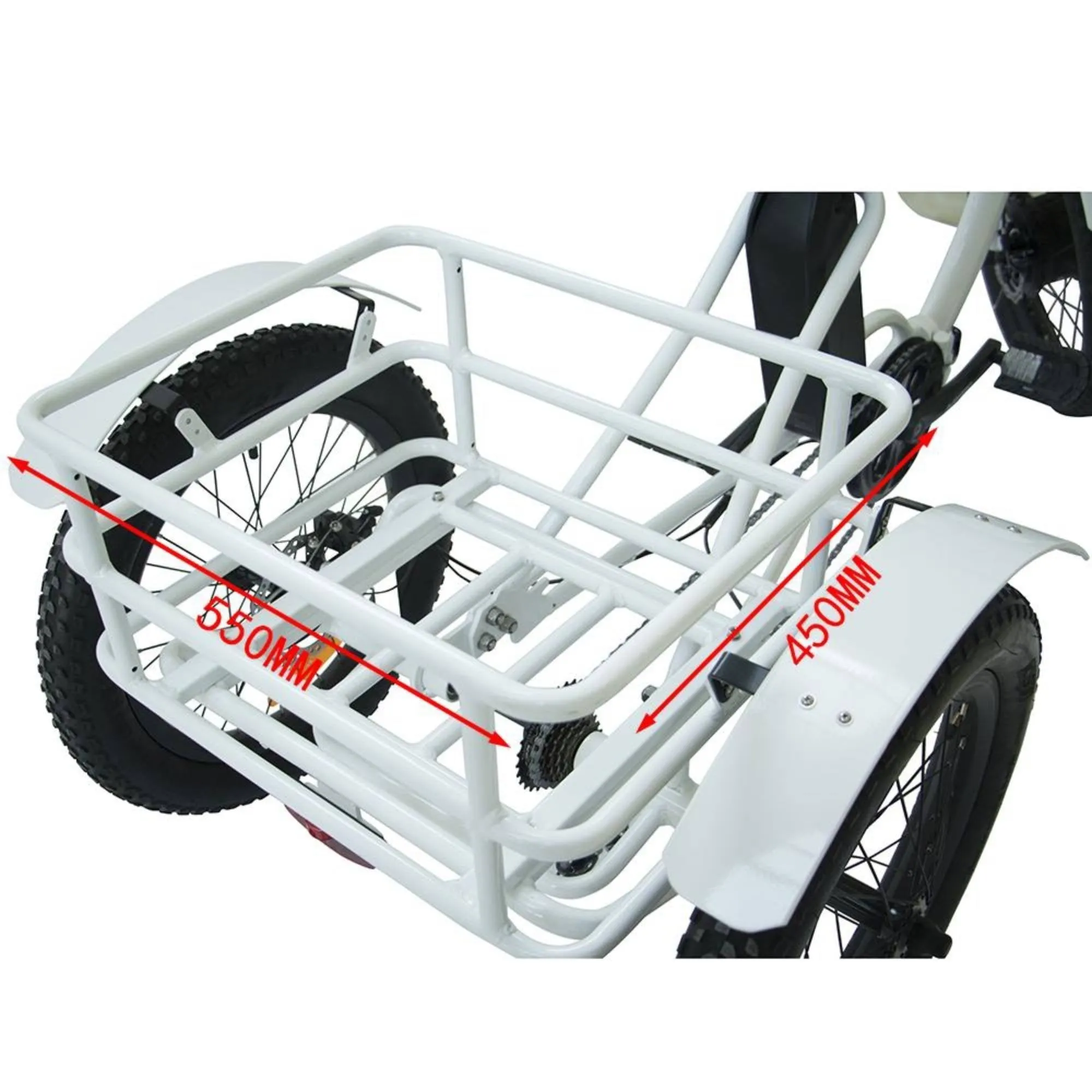 Eunorau 500W 20" Trike Fat Tire Folding Electric Tricycle