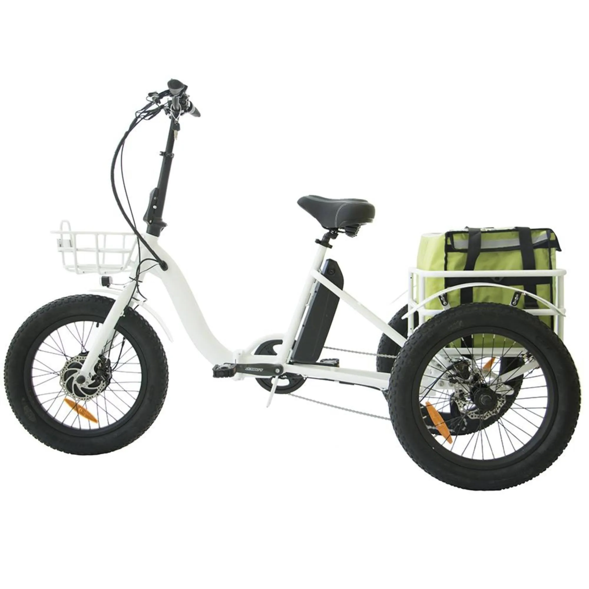 Eunorau 500W 20" Trike Fat Tire Folding Electric Tricycle