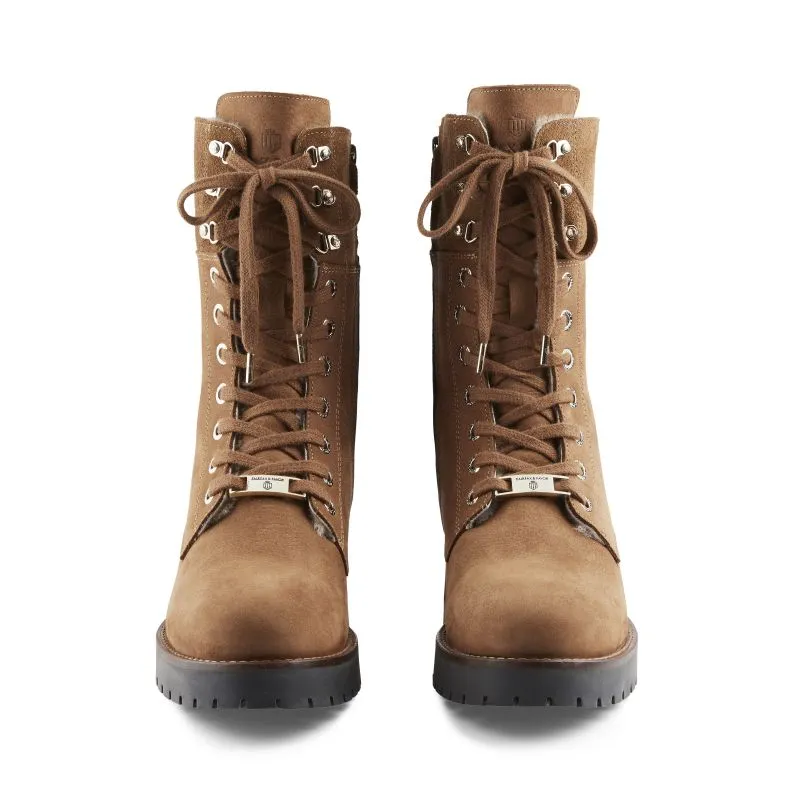 Fairfax & Favor Anglesey Ladies Shearling Lined Boot - Cognac