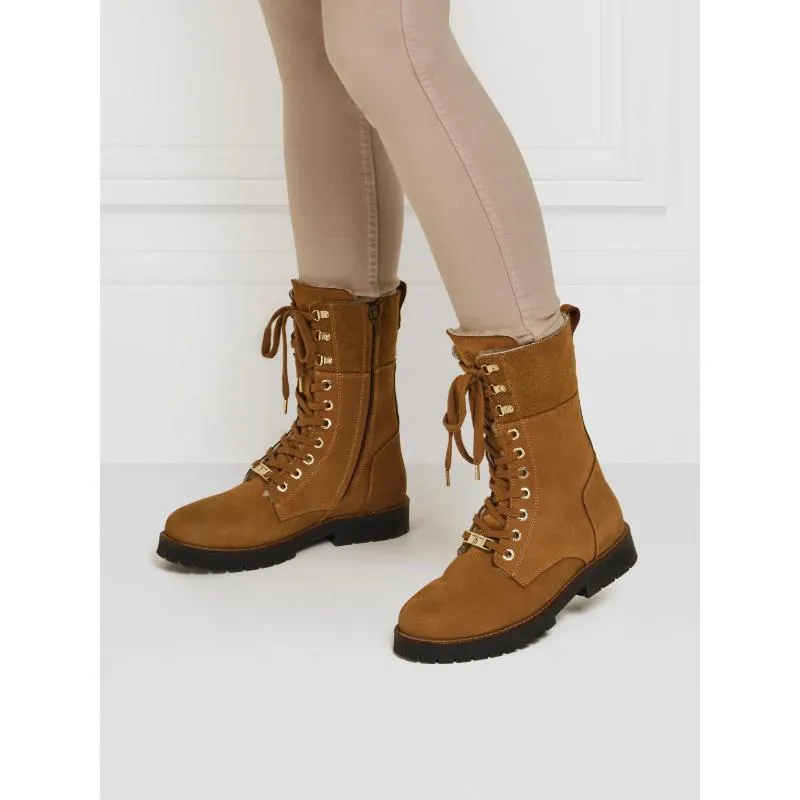 Fairfax & Favor Anglesey Ladies Shearling Lined Boot - Cognac