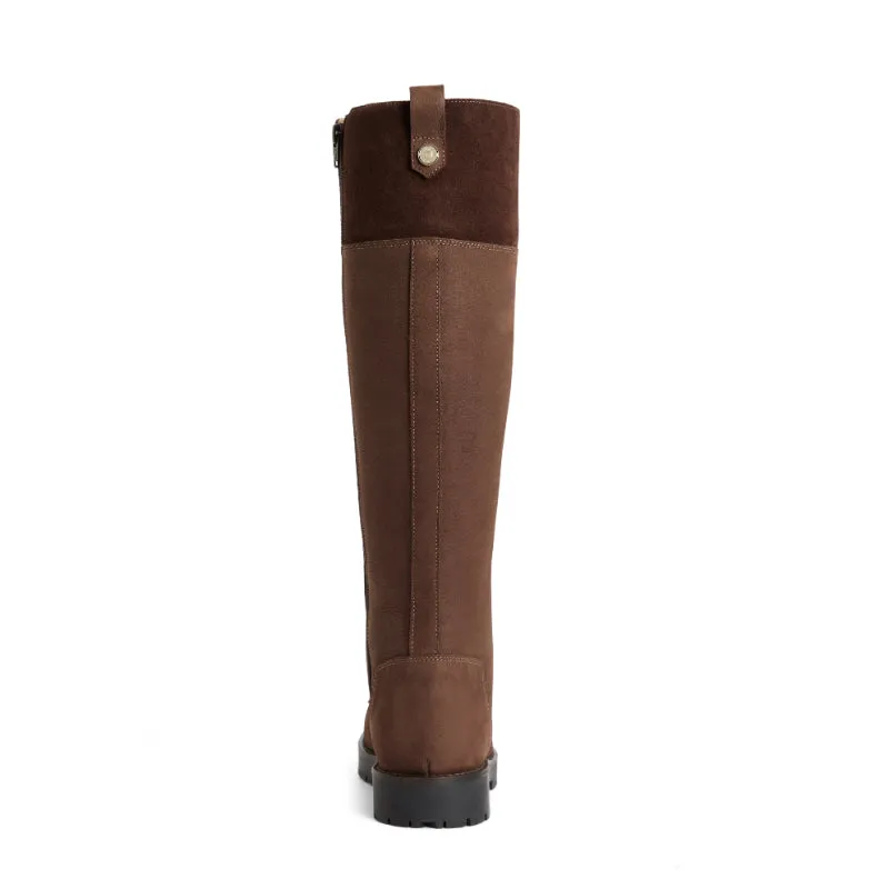 Fairfax & Favor Knee High Anglesey Ladies Shearling Lined Boot - Chocolate