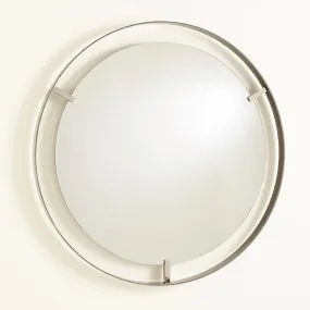 Floating Mirror - Nickel Clips - Natural Iron Finish