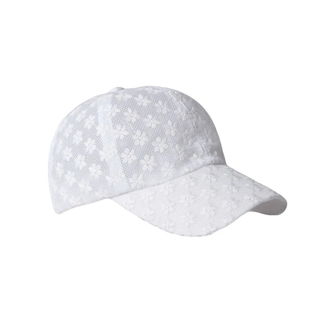 Floral Mesh Baseball Cap Adjustable Golf Dad Hat Sport Trucker Hat YZM0186