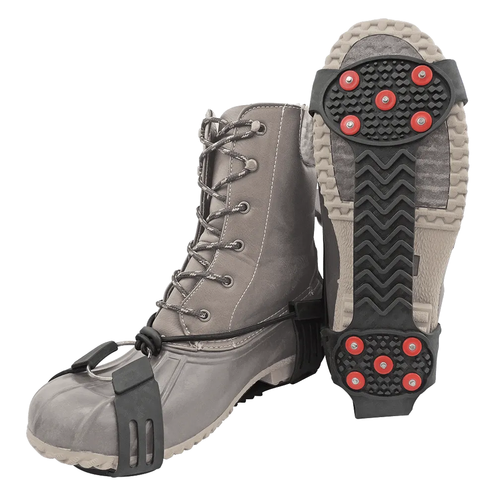 Global Glove & Safety ITR3610 Ice Gripster Treads Adjustable Anti Slip Traction Cleats with Carbon Steel Studs