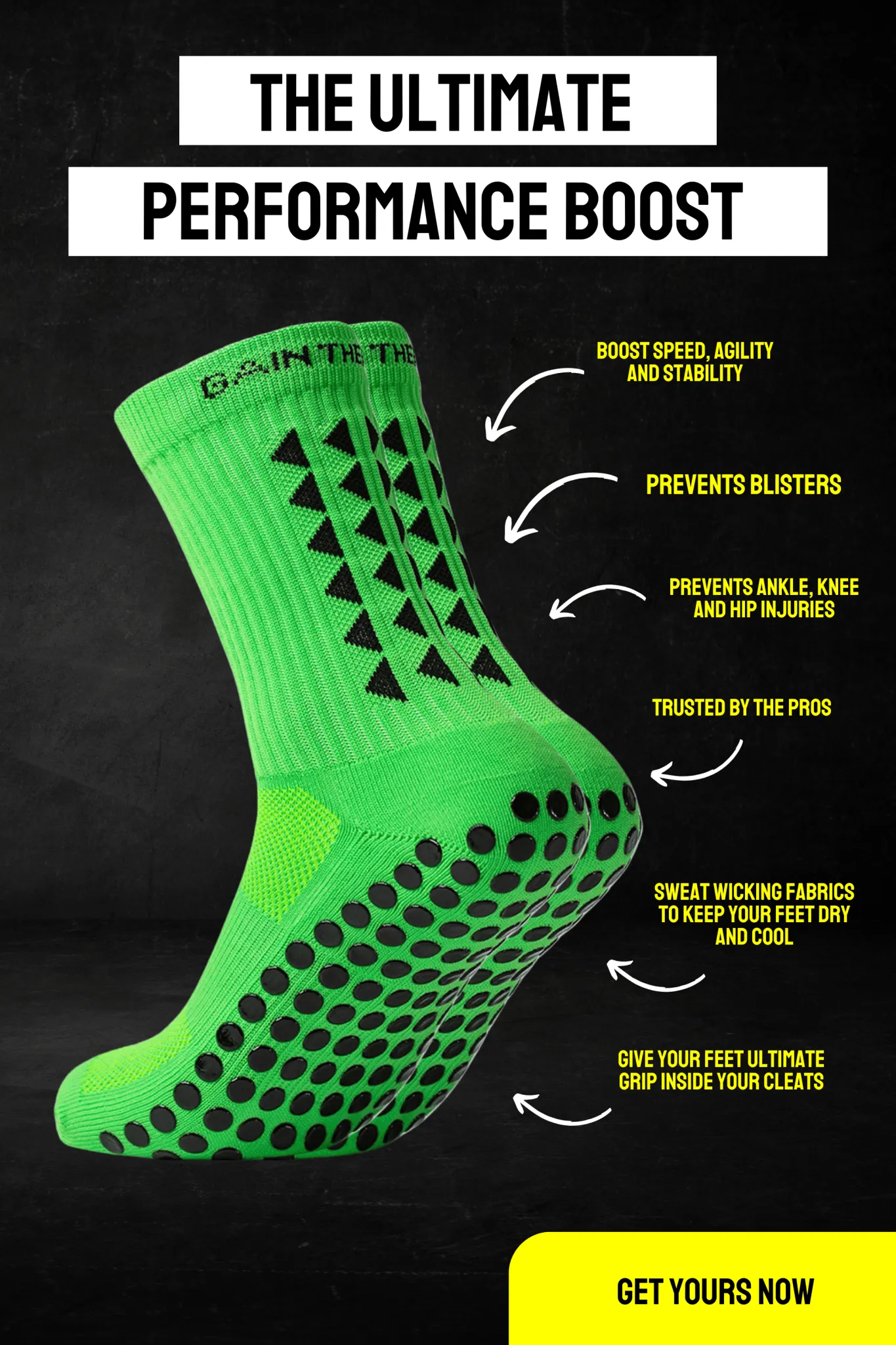 GRIP SOCKS 2.0  MidCalf Length - Green