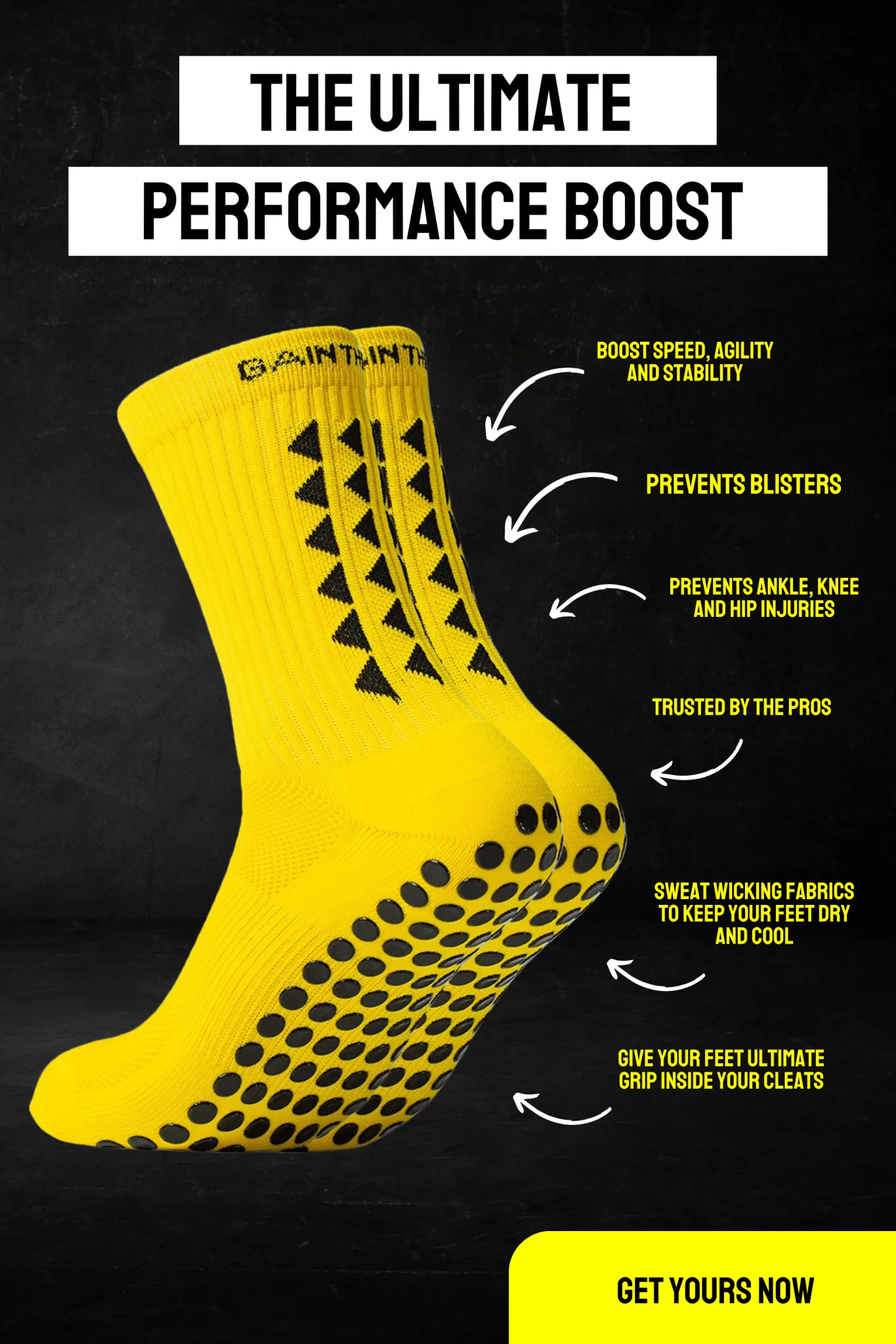 GRIP SOCKS 2.0  MidCalf Length - Yellow