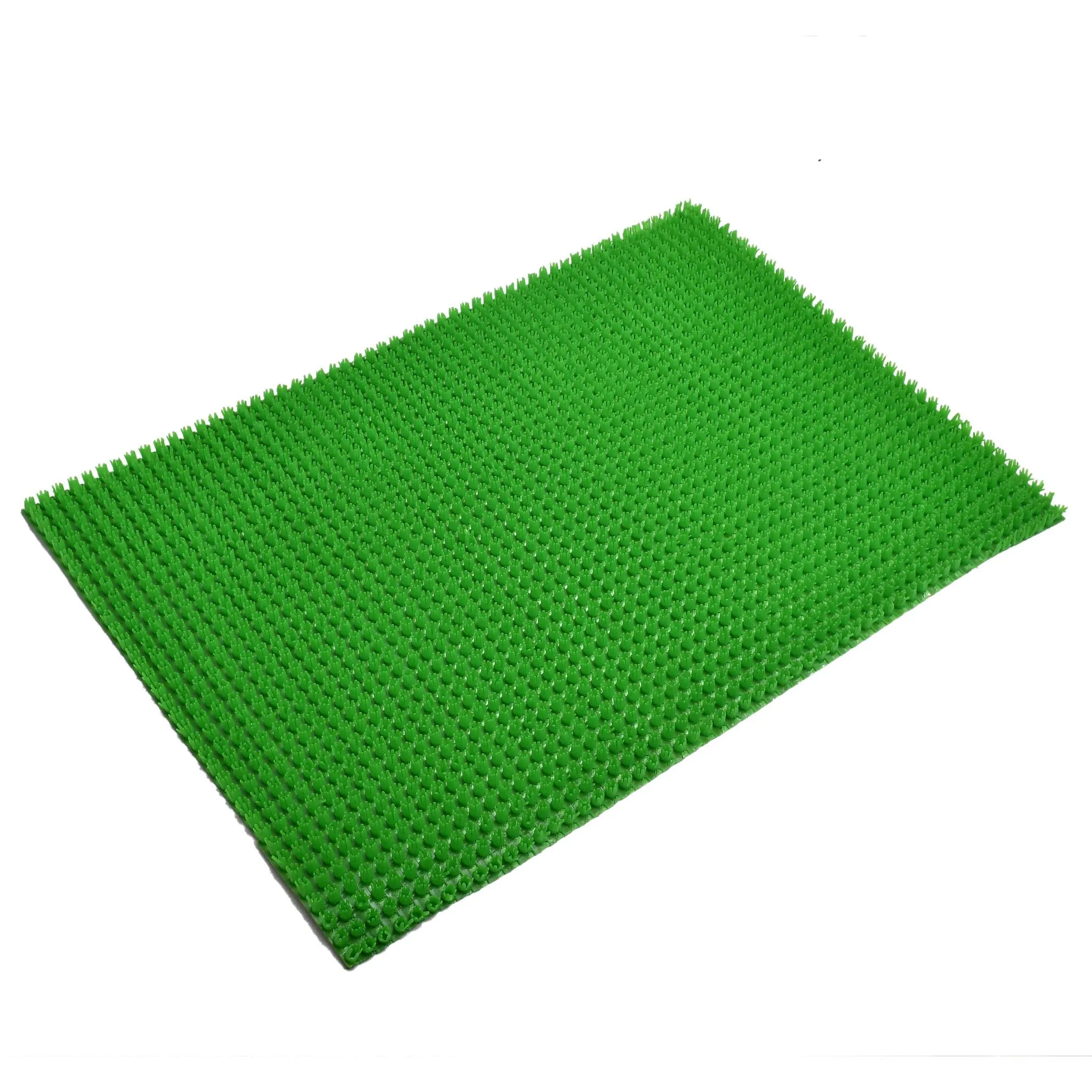 Heart Home HEART01094 Outdoor Indoor Heavy Duty PVC Thick Clean Footwear Door Mat for Front Door, Entrance, Shoes Scraper (Green, Standard)