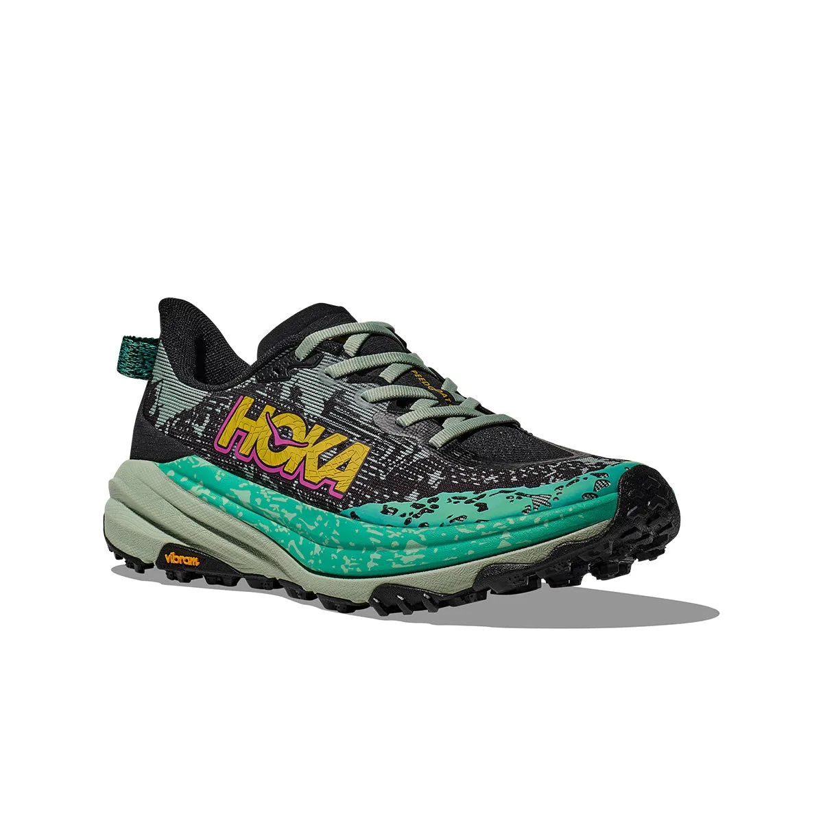 Hoka Speedgoat 6 Womens | Black / Aloe Vera