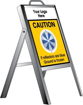 Ice Warning Sign For Stand