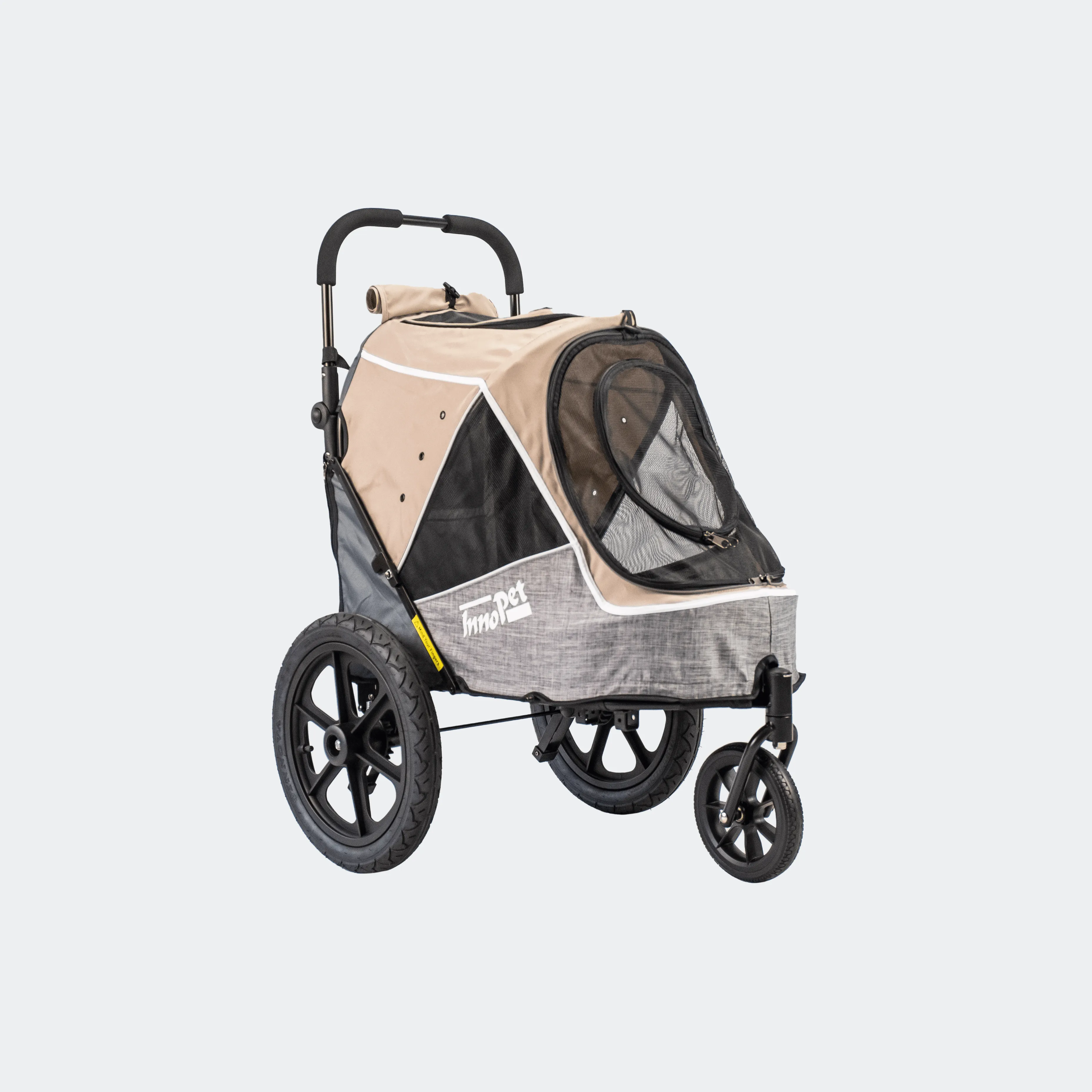 Innopet® Sporty Evolution V2.0 Dog Bike Trailer & Pram with Free Rain Cover | Latte