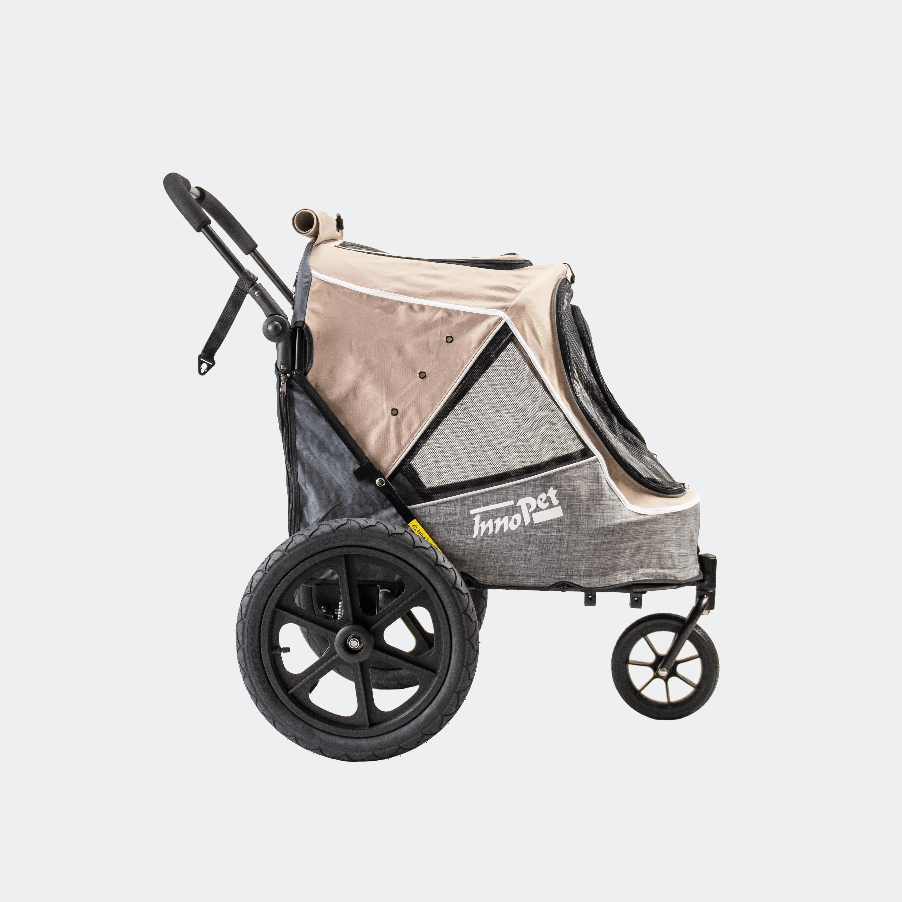 Innopet® Sporty Evolution V2.0 Dog Bike Trailer & Pram with Free Rain Cover | Latte