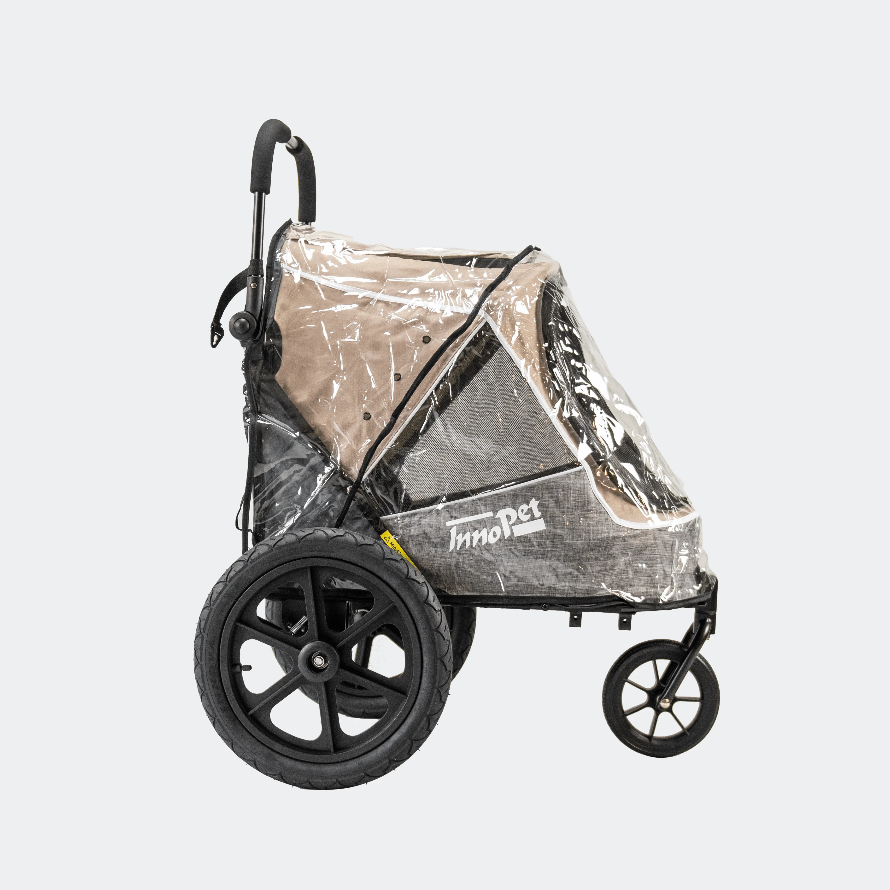 Innopet® Sporty Evolution V2.0 Dog Bike Trailer & Pram with Free Rain Cover | Latte