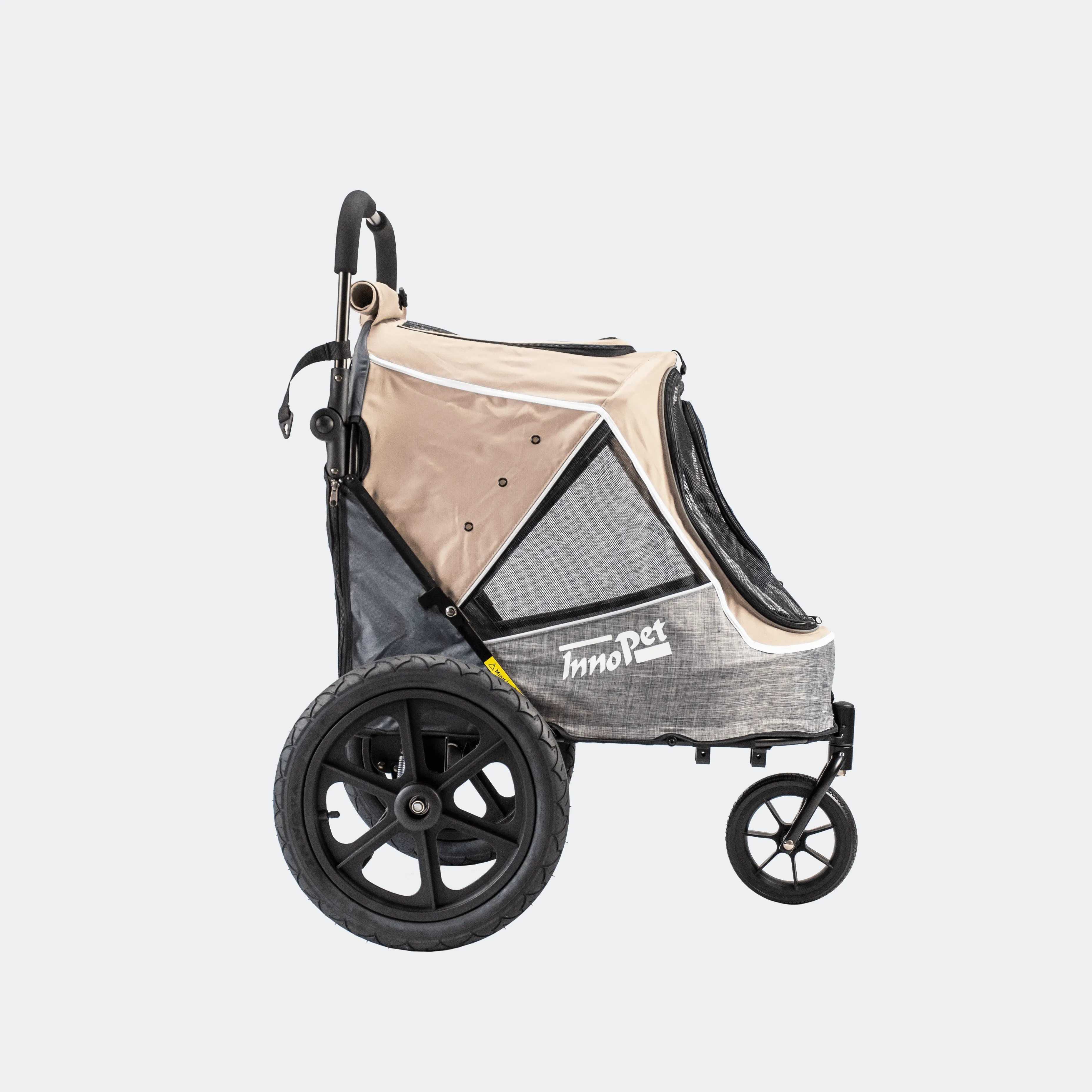 Innopet® Sporty Evolution V2.0 Dog Bike Trailer & Pram with Free Rain Cover | Latte