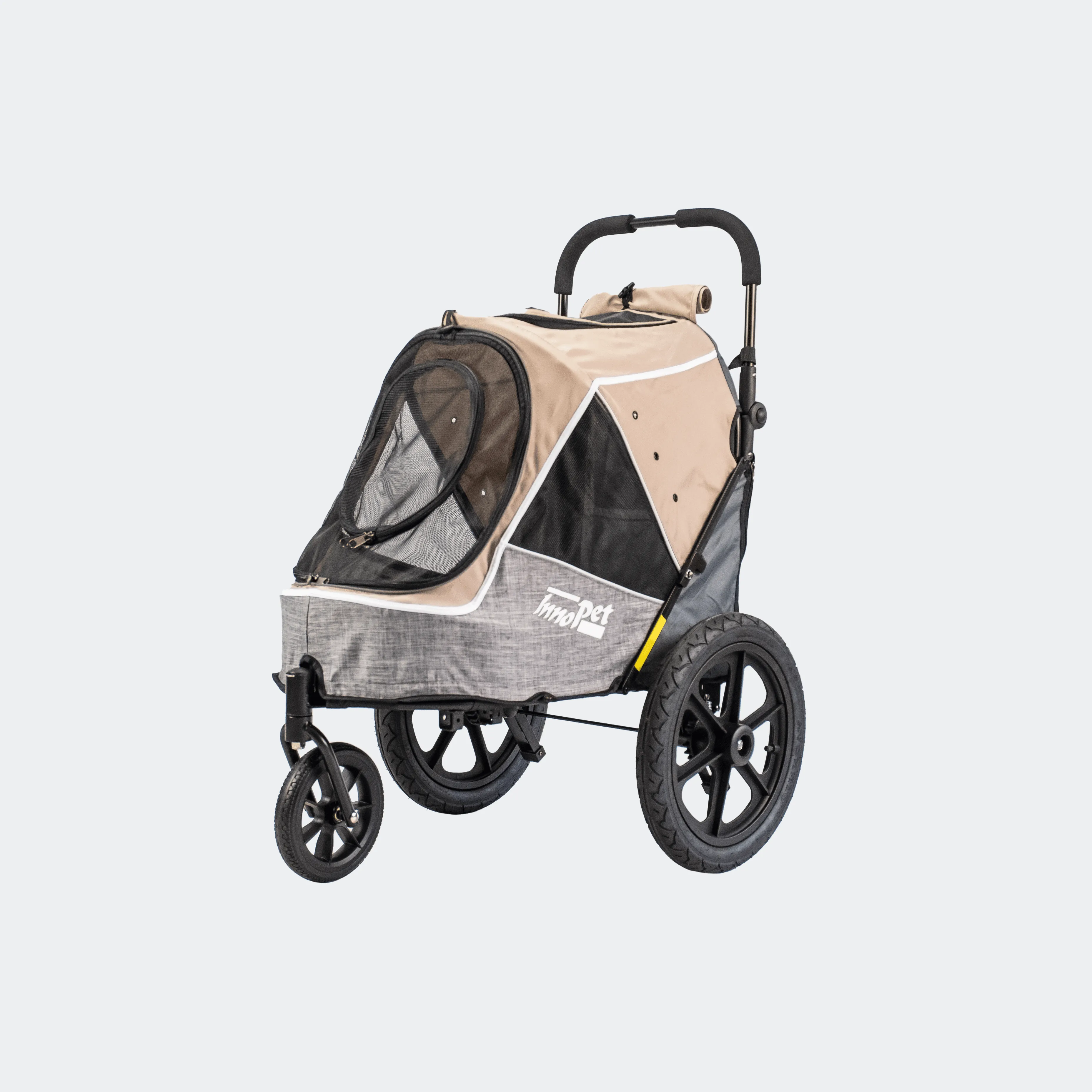 Innopet® Sporty Evolution V2.0 Dog Bike Trailer & Pram with Free Rain Cover | Latte