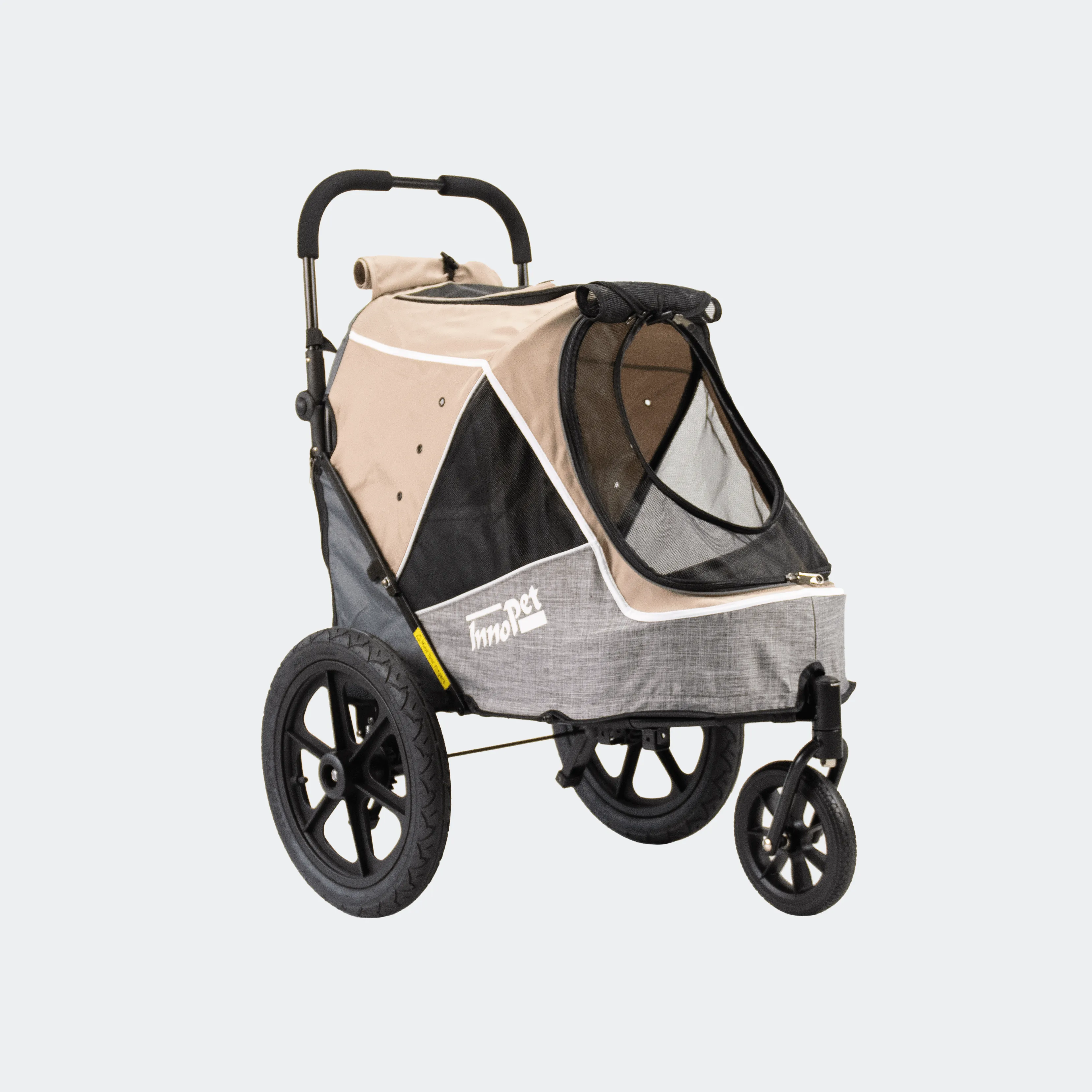 Innopet® Sporty Evolution V2.0 Dog Bike Trailer & Pram with Free Rain Cover | Latte