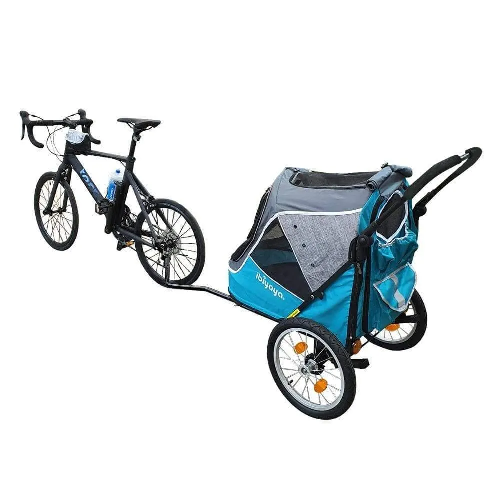 Innopet® Sporty Evolution V2.0 Dog Bike Trailer & Pram with Free Rain Cover | Latte