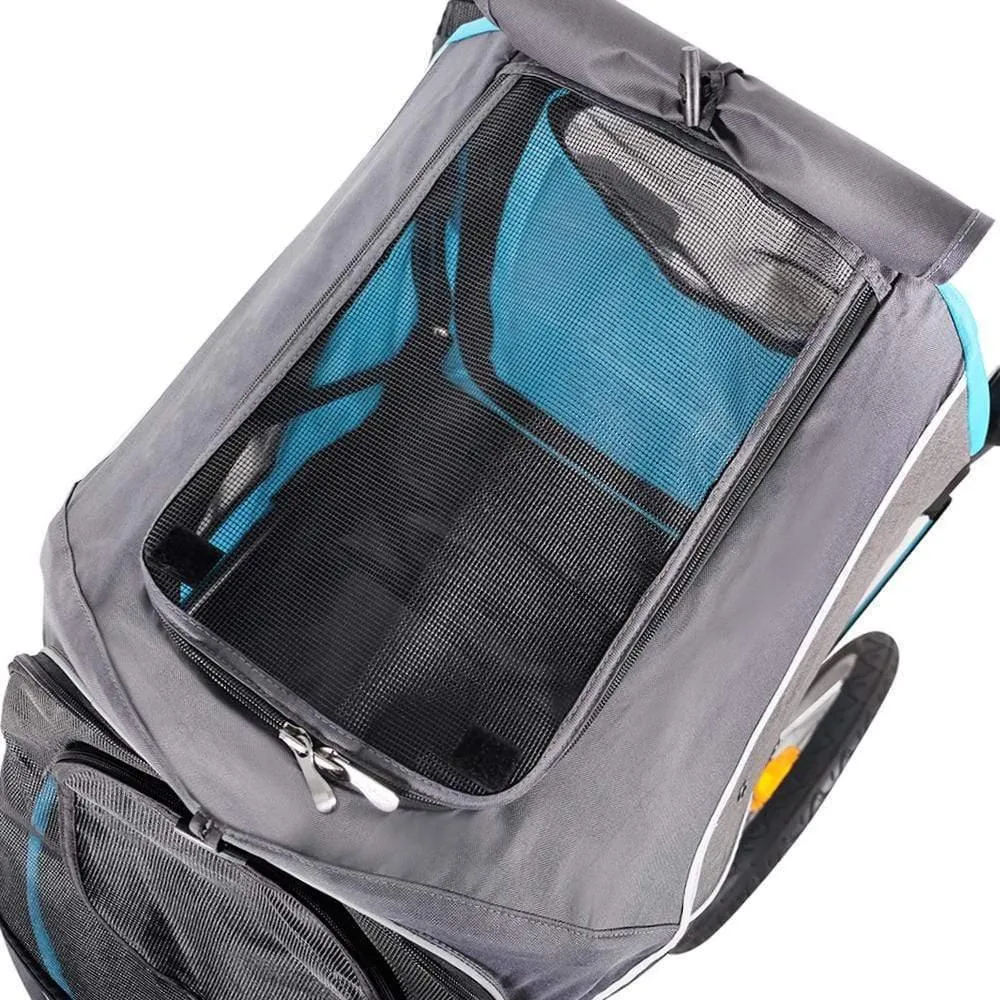 Innopet® Sporty Evolution V2.0 Dog Pram & Bike Trailer with Free Rain Cover | Ocean Blue | New