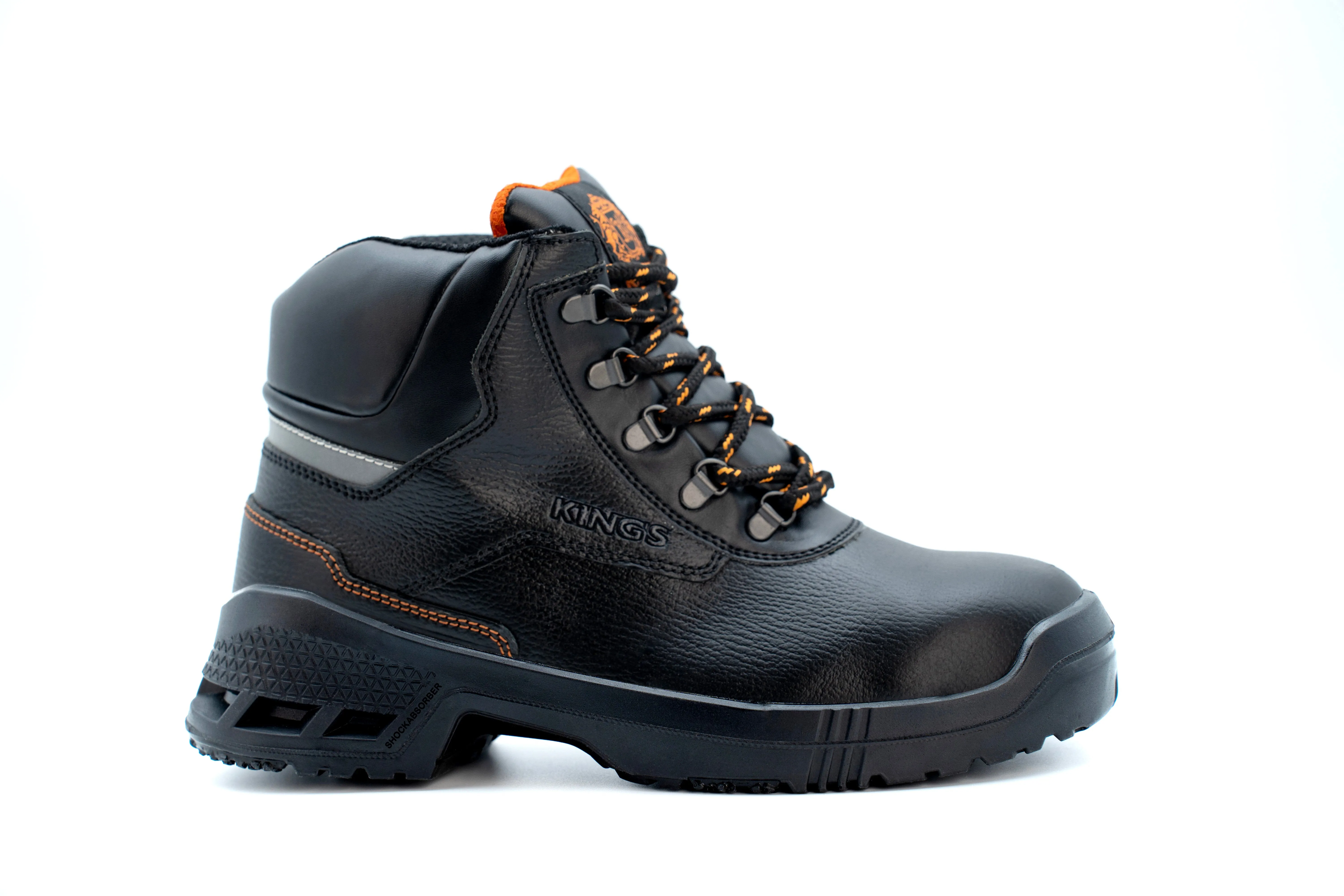 KING'S Black Mid Cut Padded Ankle Collar Safety Shoe Boot | Model : KWD301 (Replace KWD901K)